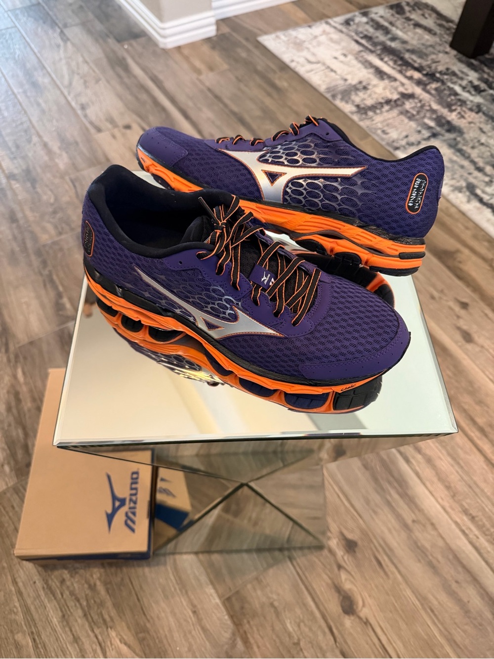 Mizuno Purple and Orange Performance Running Shoes